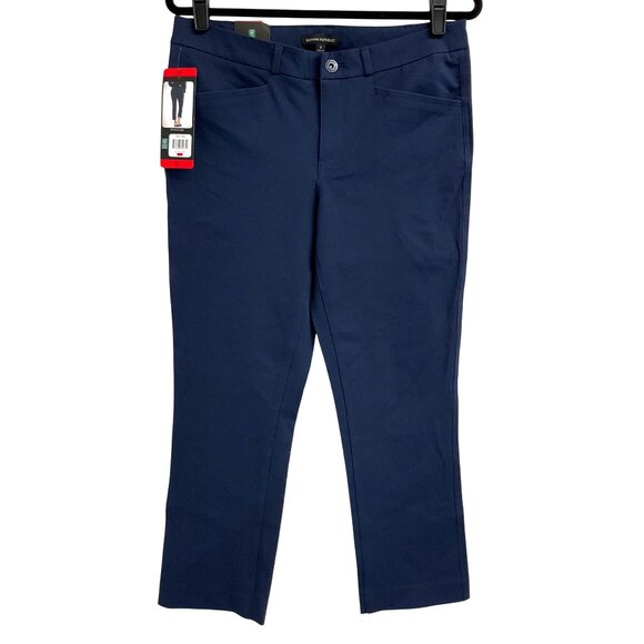 Banana Republic Womens Sz 8 Slim-Straight Midrise Navy Capri Stretch Career Pant - Picture 3 of 8